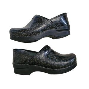 Dansko Black Triangle Geometric Print Clogs